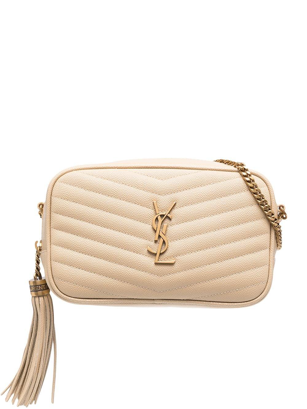 Lou mini bag in quilted gran de poudre embrossed leather 612579 1GF079141 SAINT LAURENT 