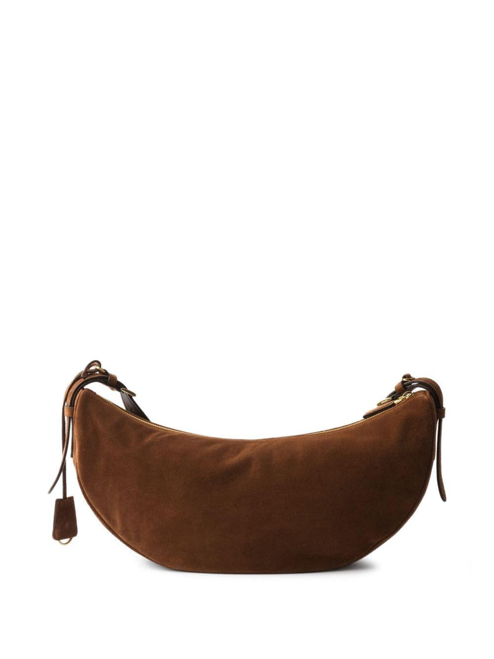 Demi-lune large suede shoulder bag 1BC2552C4S V-OVOF0324 PRADA 