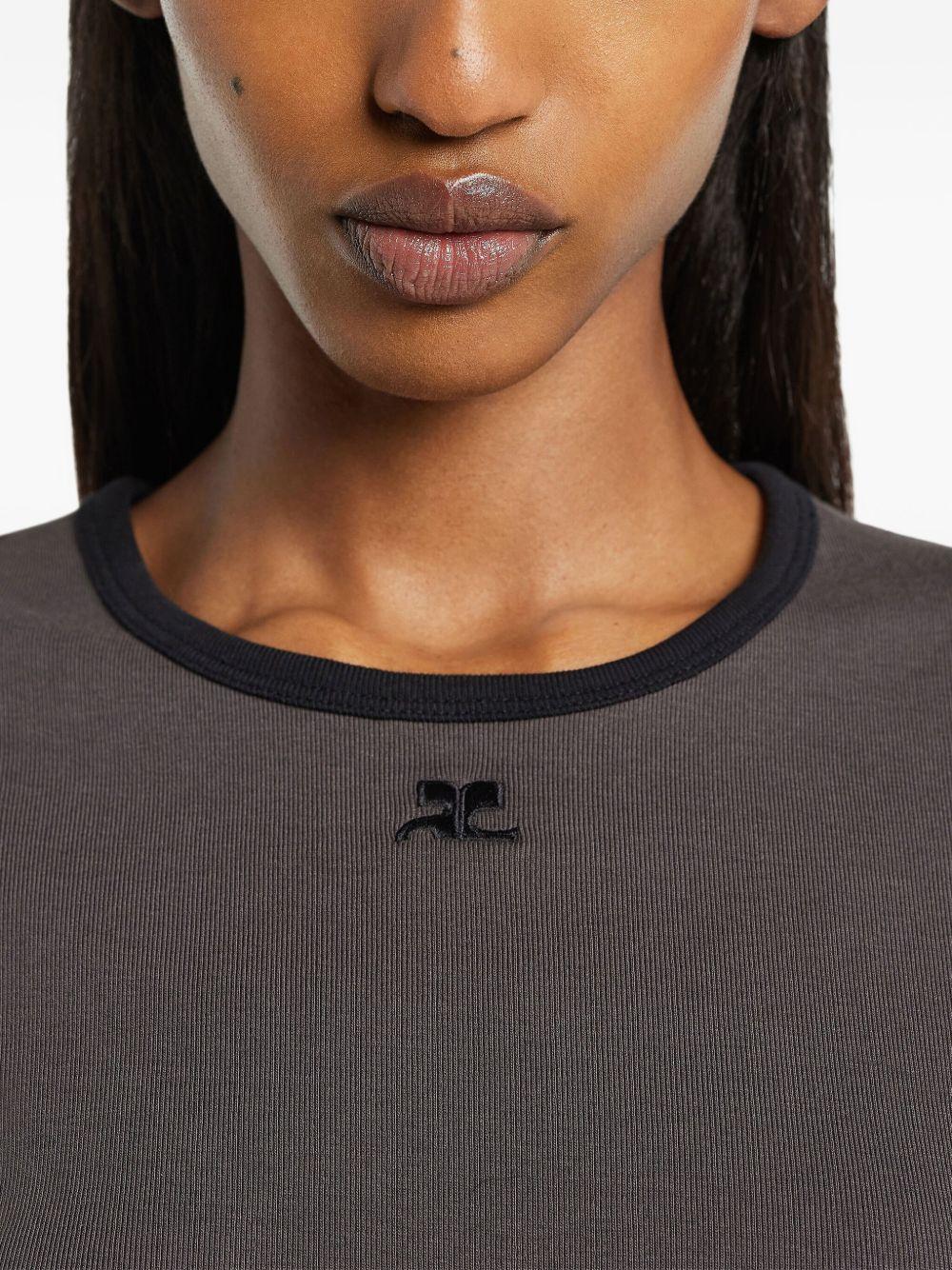 SIGNATURE CONTRAST T-SHIRT 125JTS017JS0203 B212 COURRÈGES 