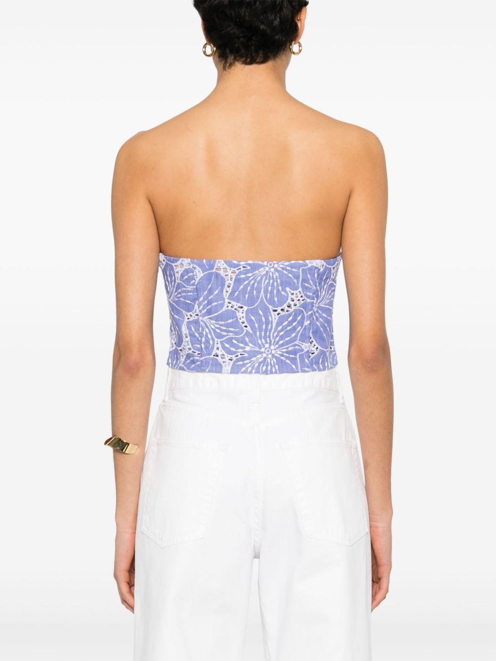 Top with floral embroidery<BR/> 78AAM625 NR005325 GENNY 