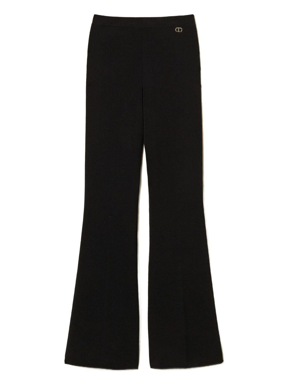 Flared knit trousers 252TP3206 00006 TWINSET 