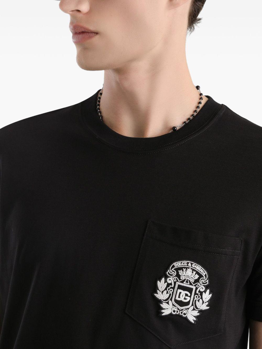 Cotton T-shirt with embroidery G8RA2Z G7PZEN0000 DOLCE & GABBANA 