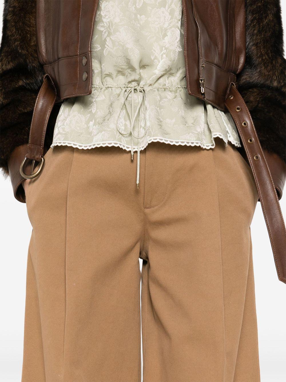 High-rise wide-leg pants in cotton canvas CH25APA11365 208 CHLOÉ 