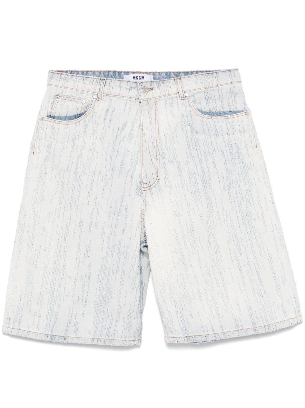 Denim bermuda shorts<BR/><BR/><BR/> 3840MB231 25708584 MSGM 