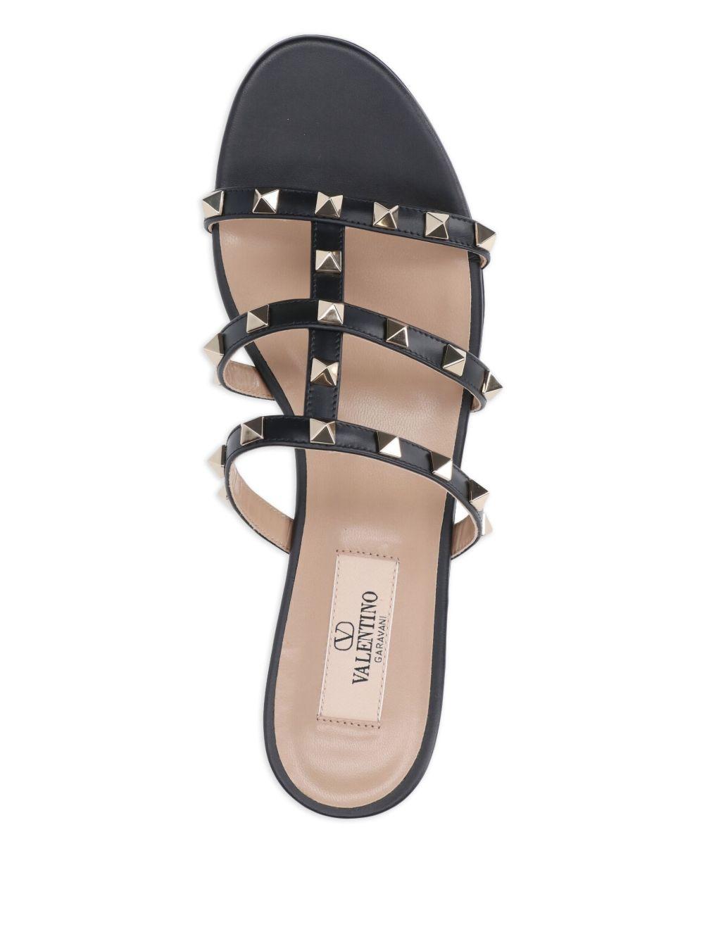 Rockstud Flat Slide Sandal 8W0S0C49VOD 0NO VALENTINO GARAVANI 