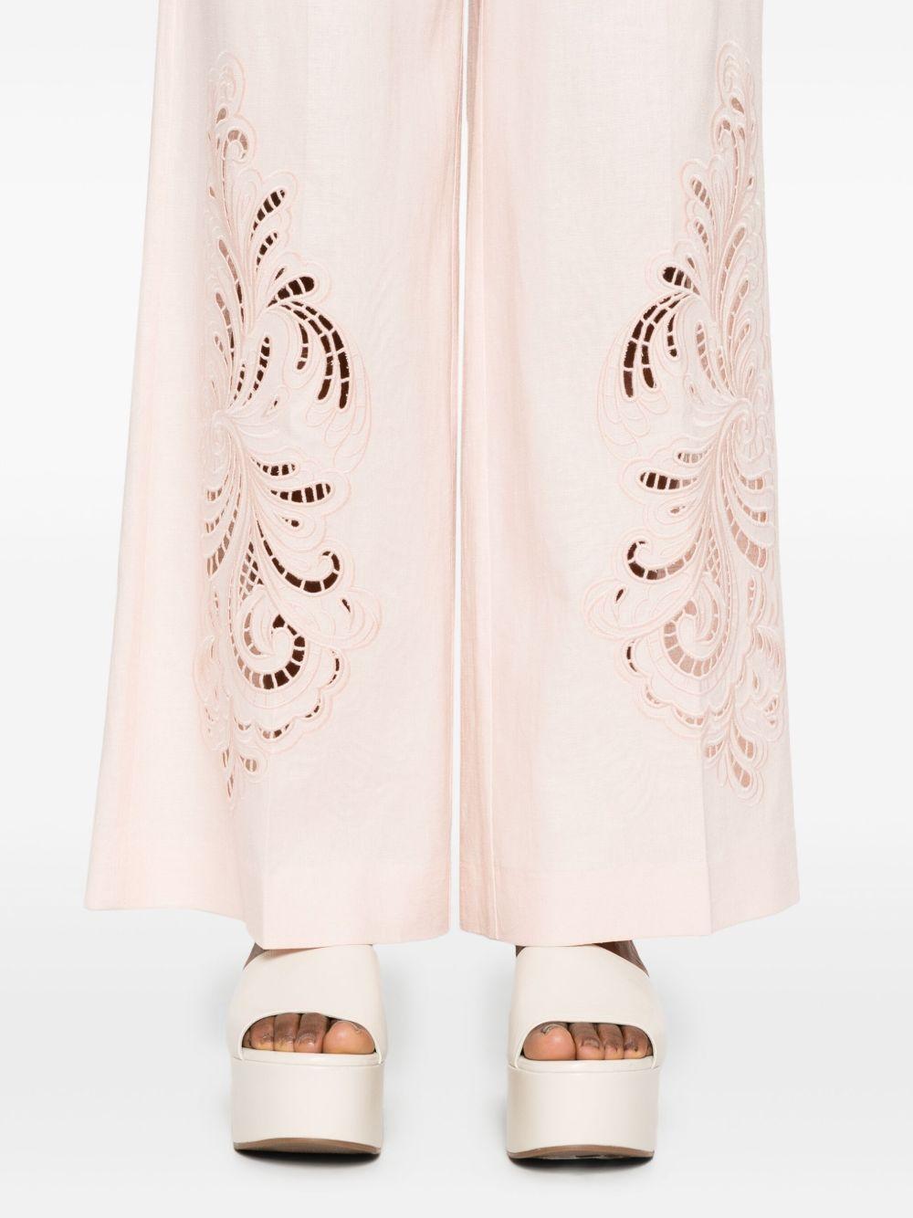Floral-embroidered trousers<BR/><BR/><BR/> 251TP2165 00178 TWINSET 
