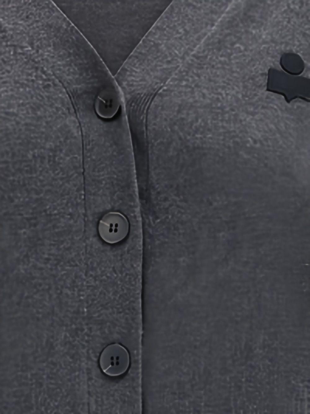 Logo cardigan CA0104FA C1L17E02AN MARANT ÉTOILE 