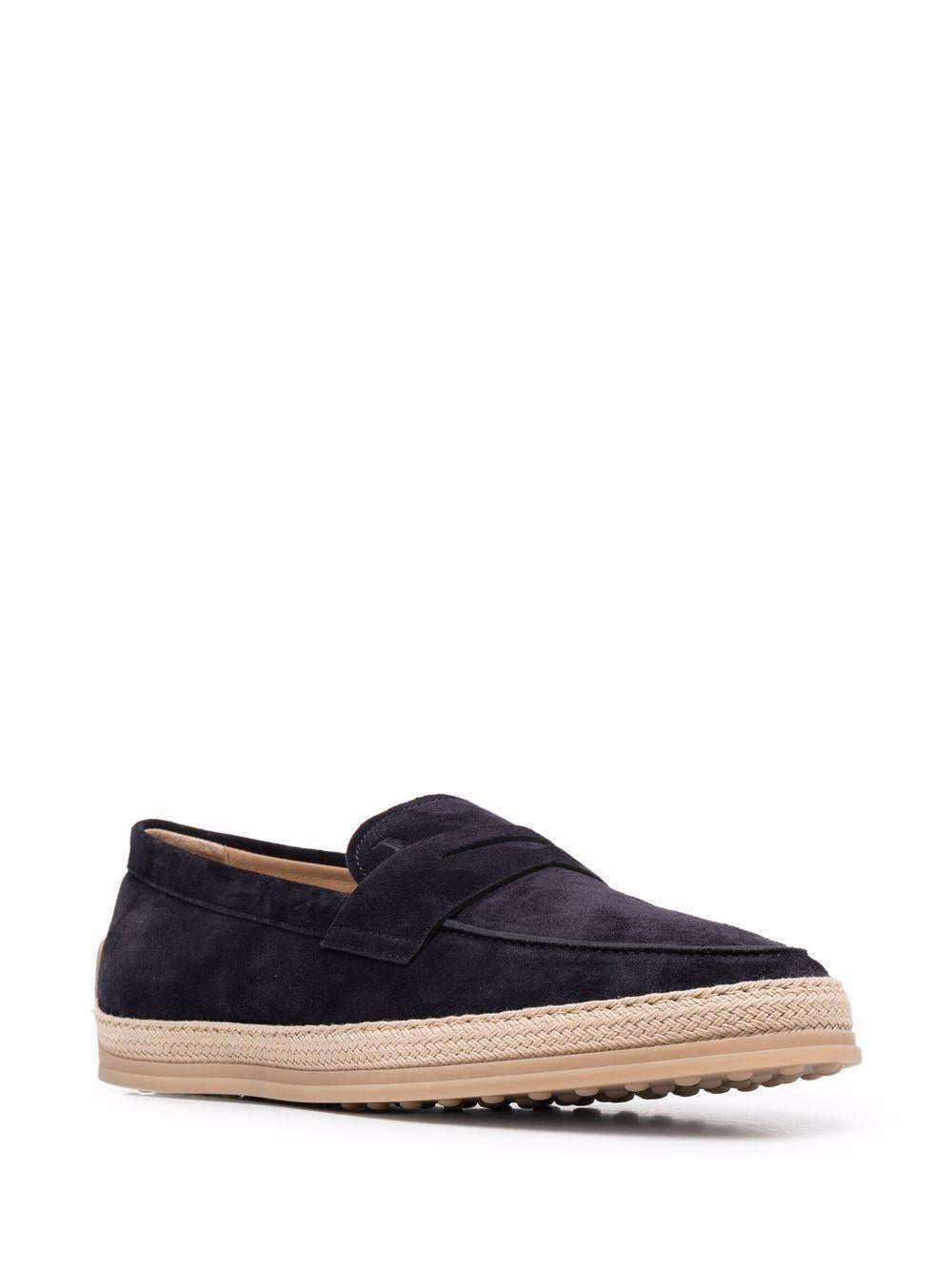 Woven-trim penny loafers<BR/><BR/> XXM0TV0FQ80 BYEU824 TOD'S 