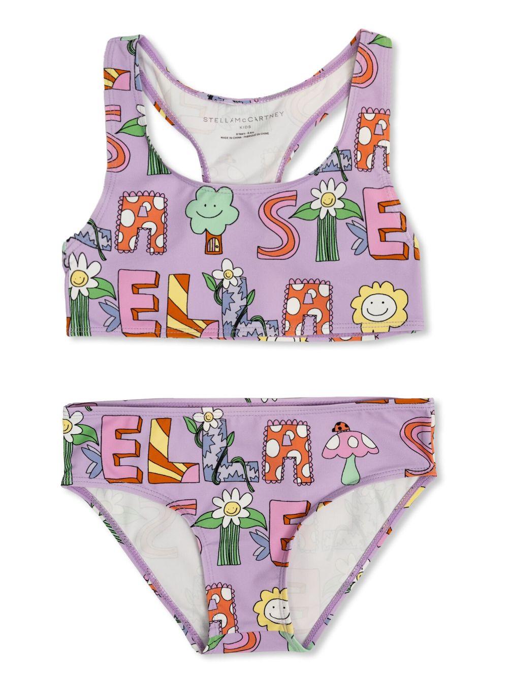 Logo-print bikini<BR/><BR/><BR/> TWCA45 Z2681567MC STELLA McCARTNEY KIDS 