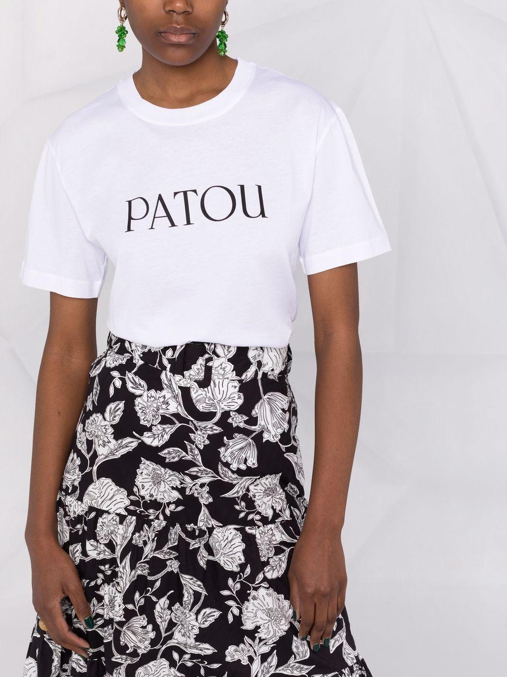 Logo-print organic-cotton T-shirt<BR/><BR/><BR/><BR/><BR/><BR/> JE0299999 001W PATOU 