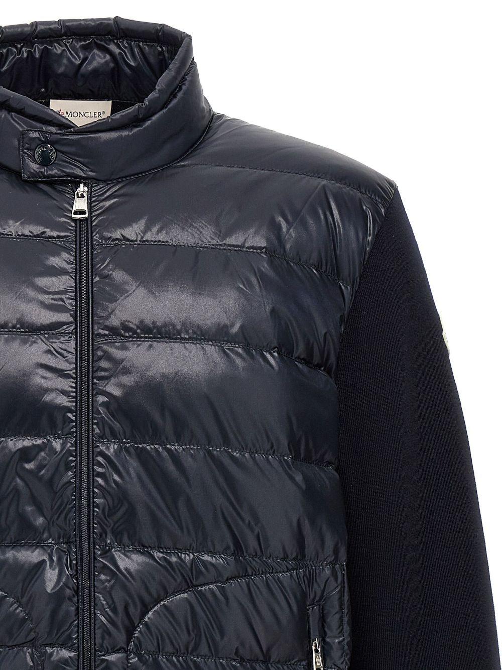 Padded wool zip-up cardigan K10919B00016 M1131776 MONCLER 