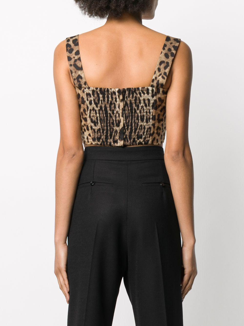 Poplin top with leopard print F74H5T HS5E3HY13M DOLCE & GABBANA 