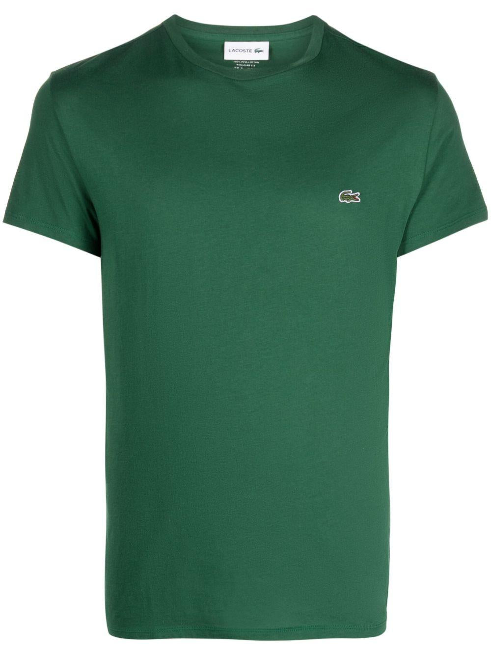 Logo-patch cotton T-shirt<BR/><BR/><BR/> TH6709 132 LACOSTE 