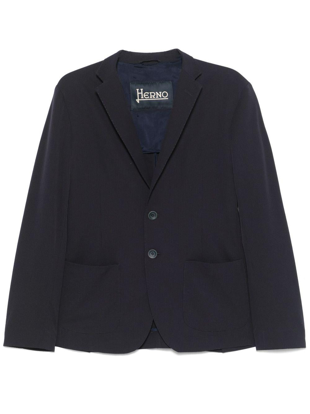 Seersucker blazer<BR/><BR/><BR/> GA000192U 126849200 HERNO 