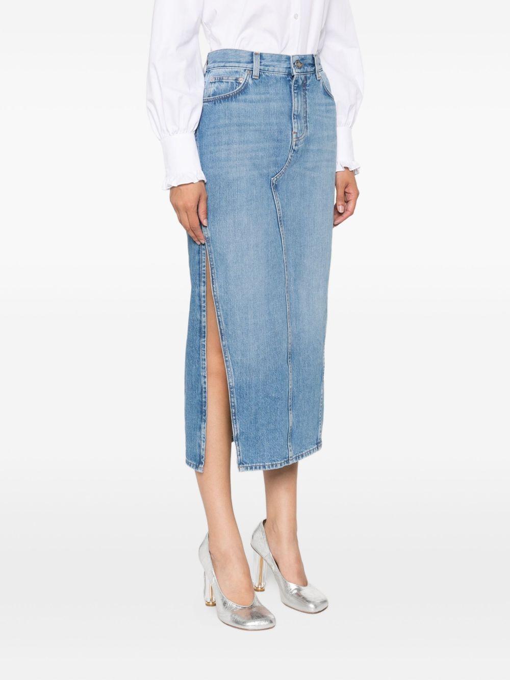 Midi skirt in washed denim BW40Z9516F 420 GIVENCHY 