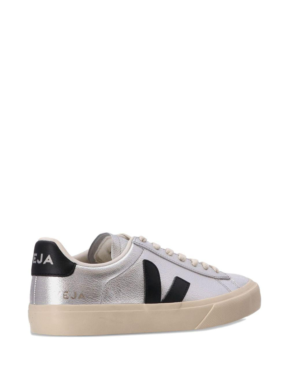 CAMPO LEATHER SNEAKERS CP0520786 SILVER/BLACK VEJA 