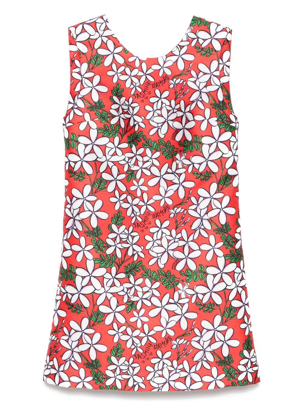 Short Dress with Daisy Print AE-D67-DU REDJAS ALESSANDRO ENRIQUEZ 