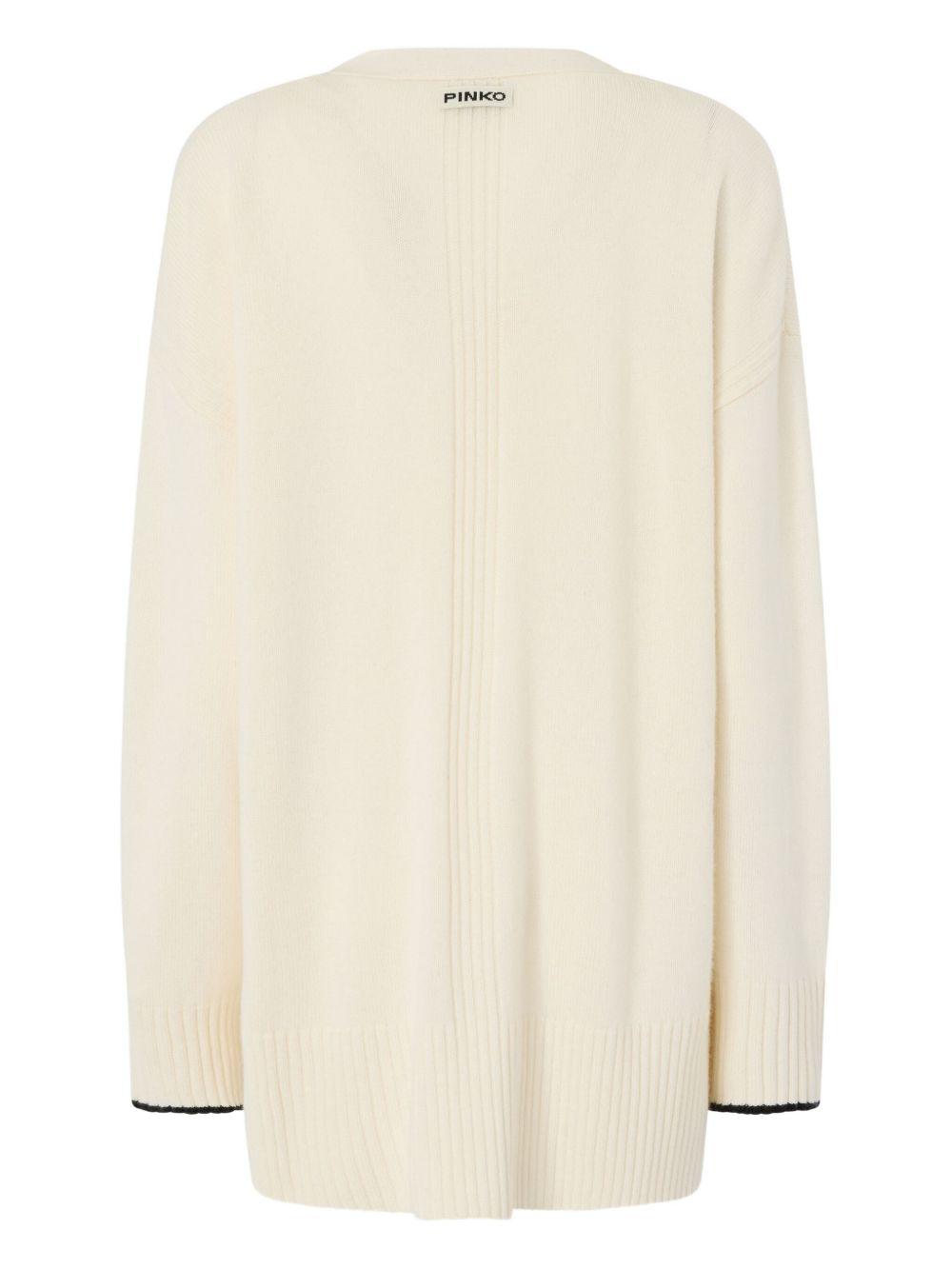 Long cardigan with V-neck 105451 A2Q9Z13 PINKO 