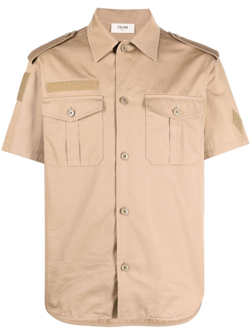 Touch-strap short-sleeve shirt 2C881219I 02BG CÉLINE 