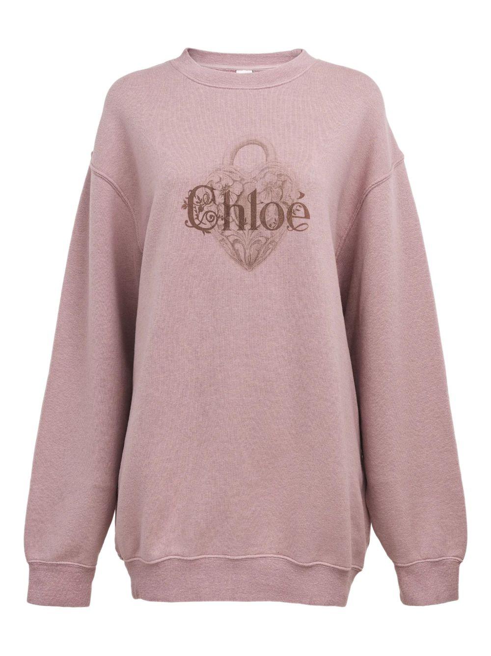 Oversized fleece sweatshirt with logo CH25WJH27194 6R5 CHLOÉ 