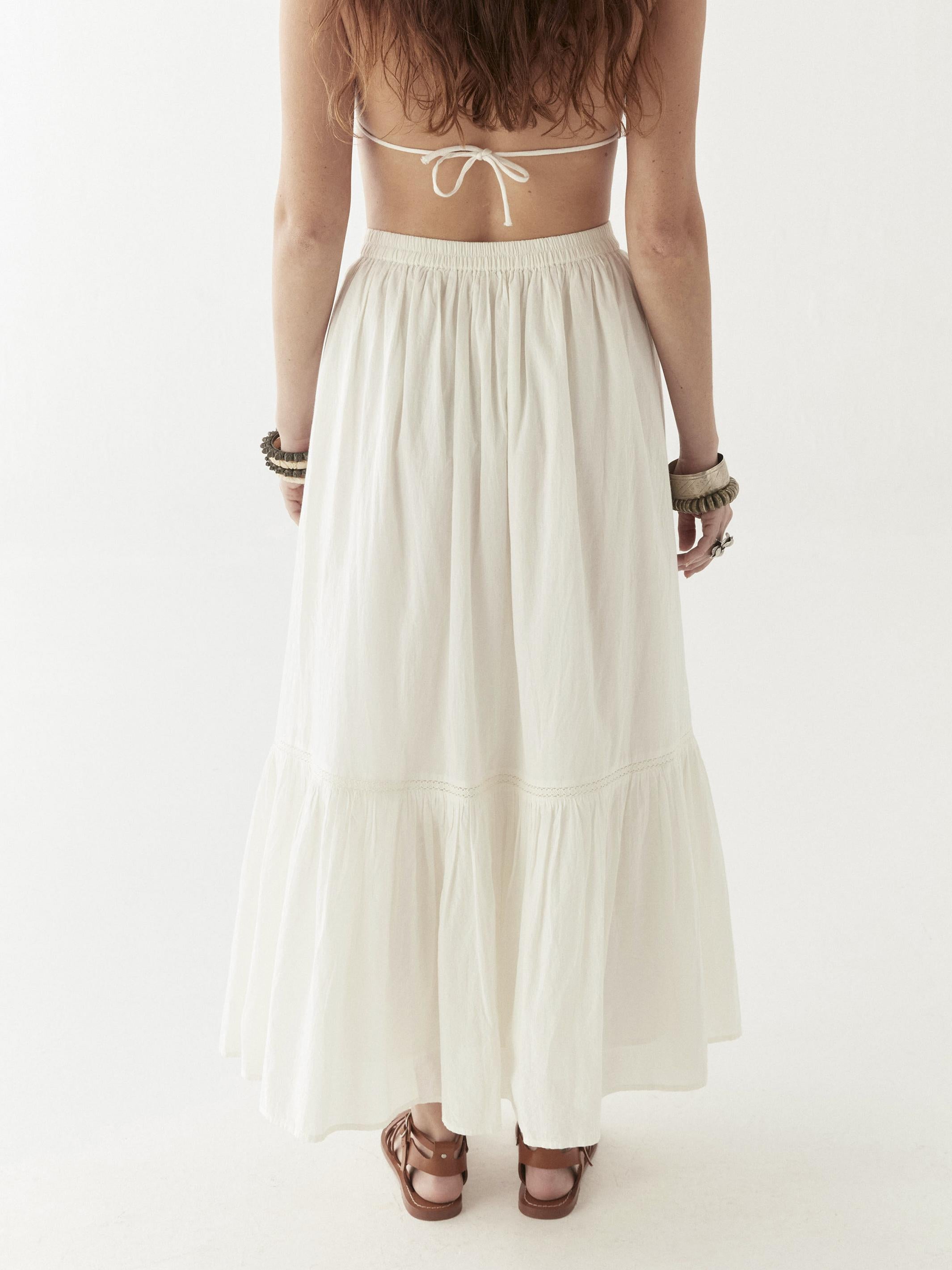 luisa skirt LUISA WHITE LILLIES MAISON HOTEL 