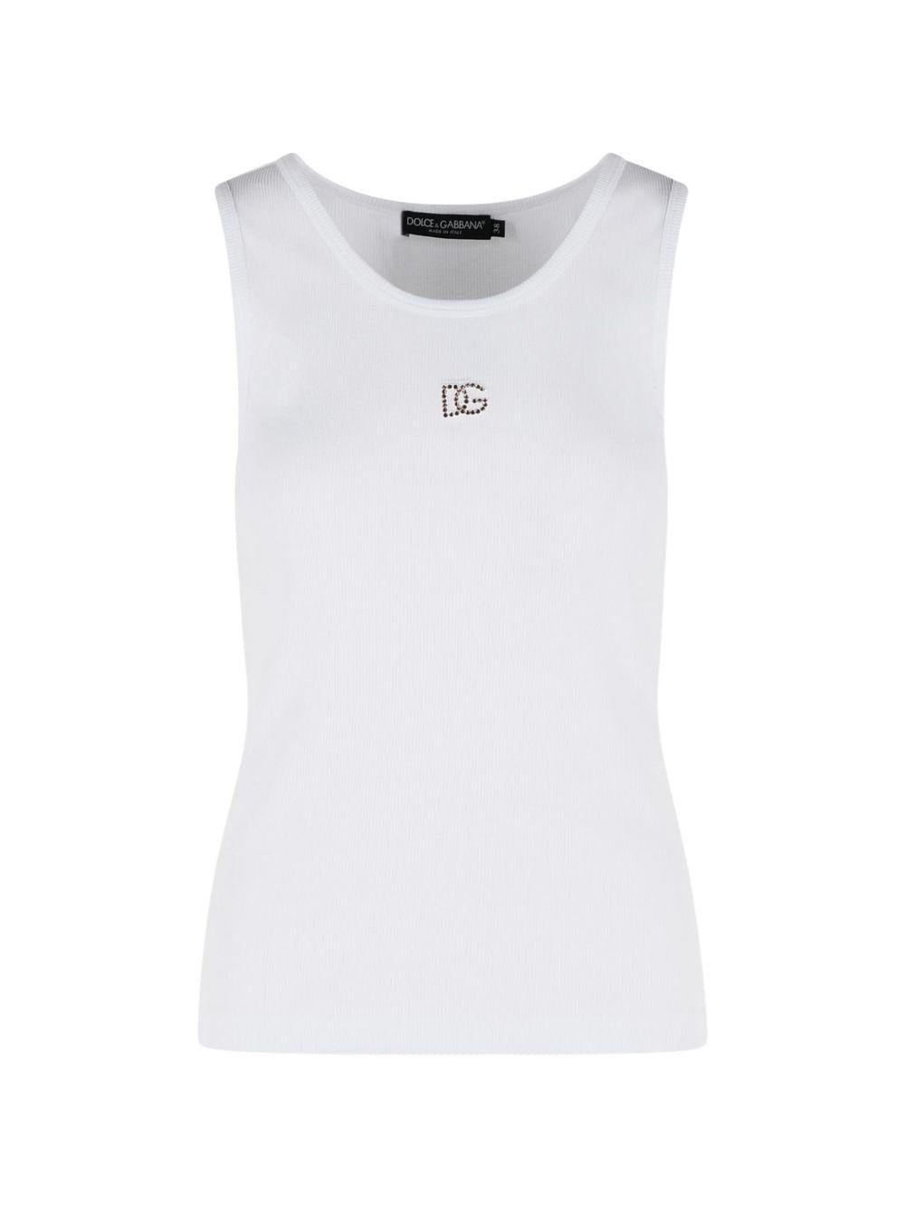 ribbed logo tank top F8V40Z GDDL8W0800 DOLCE & GABBANA 