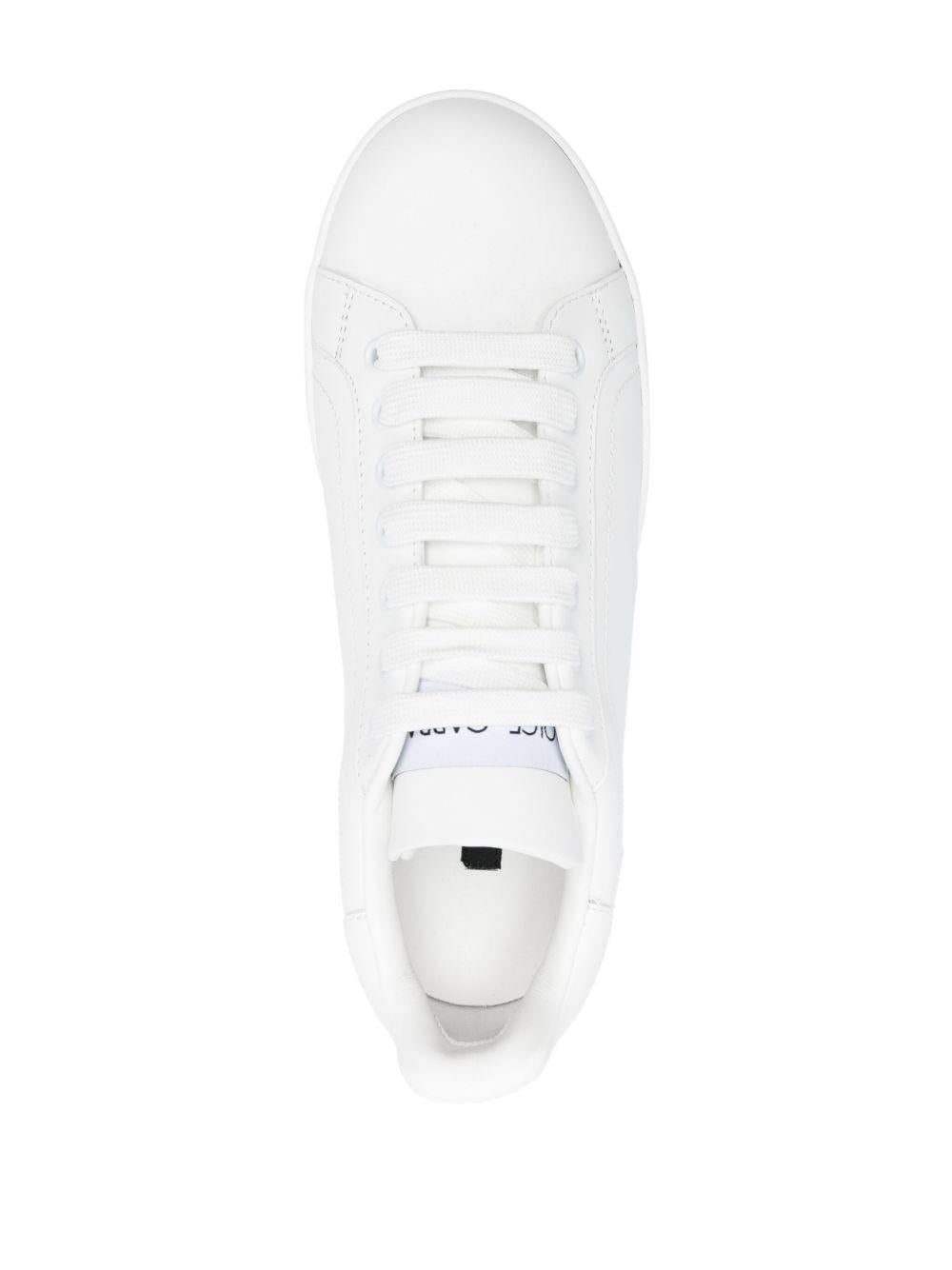 Total white logo-patch sneakers CK1544 A106580001 DOLCE & GABBANA 