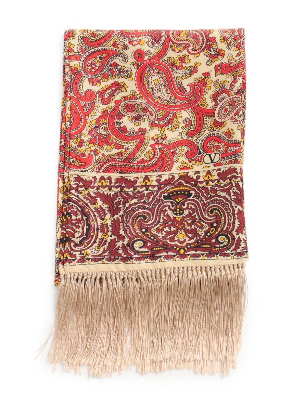 Voyage Imaginaire silk bandeau scarf<BR/><BR/><BR/> 6Y2E600AUZV QQ7 VALENTINO GARAVANI 