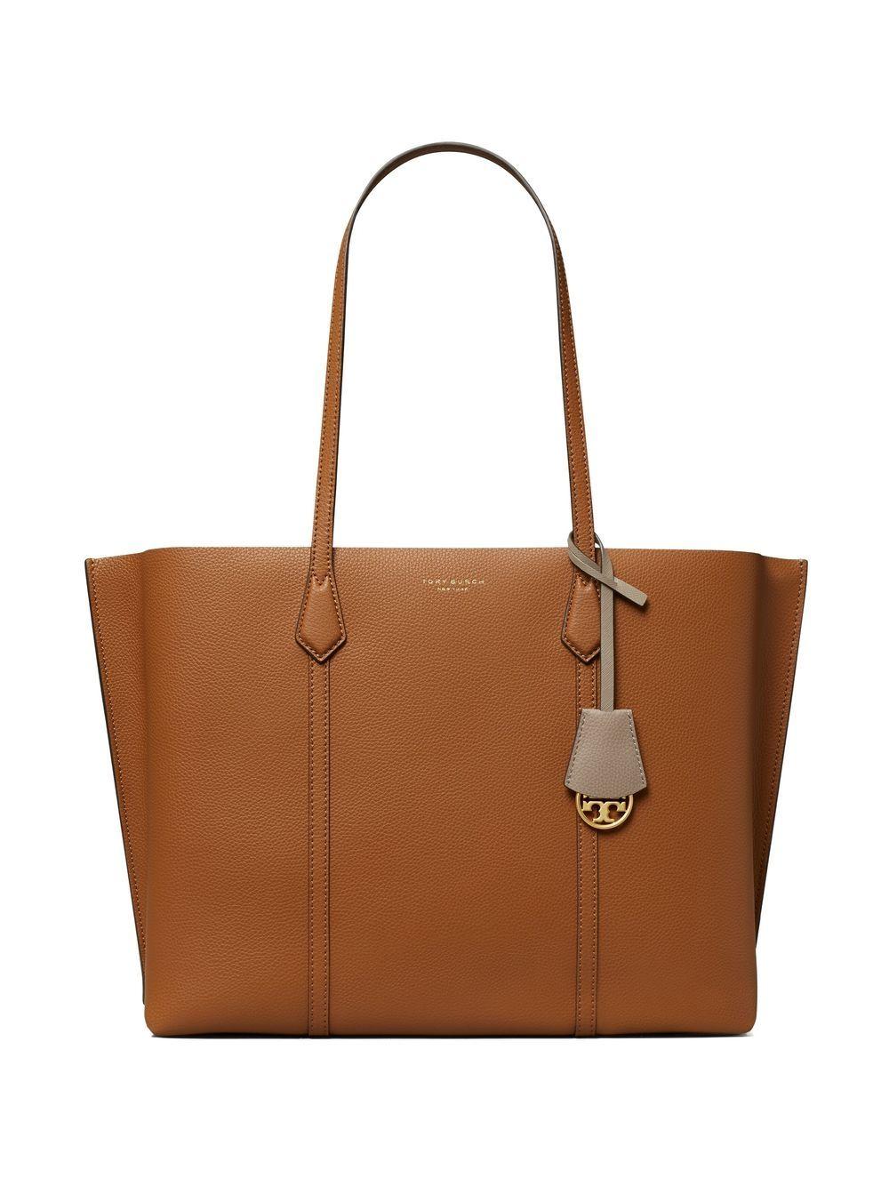Leather logo-print tote bag<BR/><BR/><BR/> 81932 905 TORY BURCH 