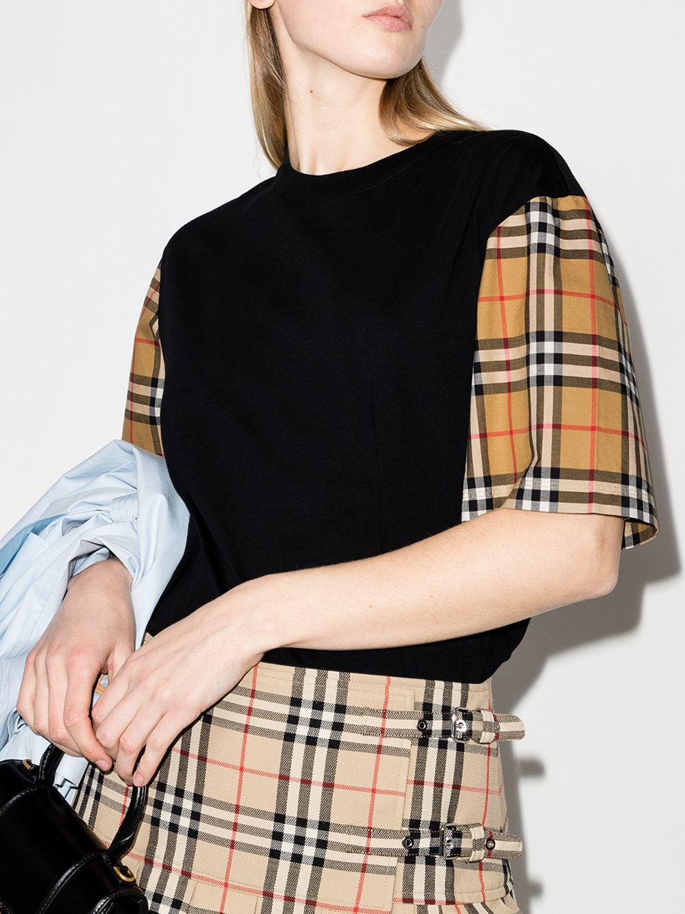 T-shirt con motivo Vintage Check 8014895 BLACK BURBERRY 