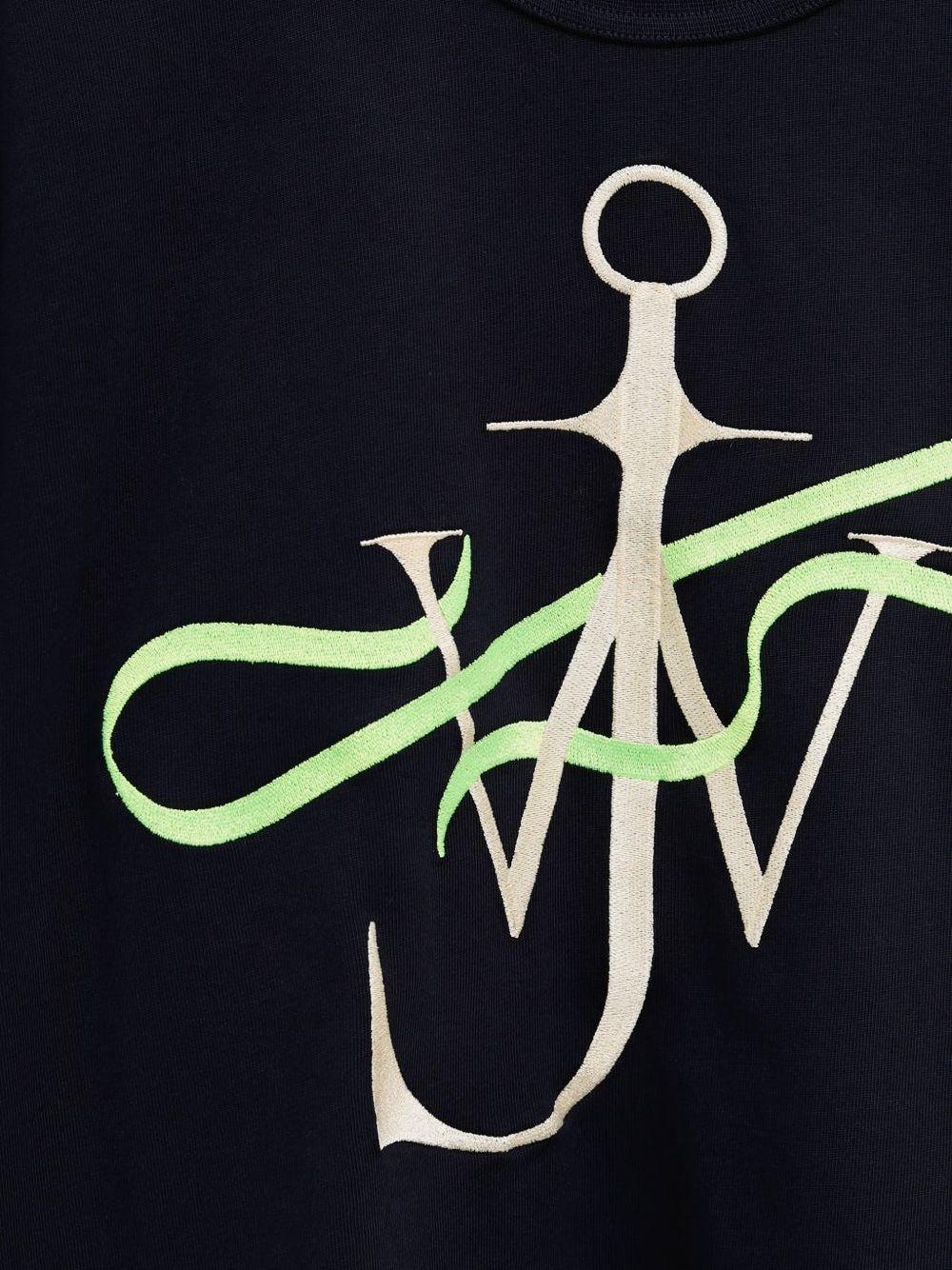 ribbon anchor t-shirt in navy JT0320 PG1937888 JW ANDERSON 