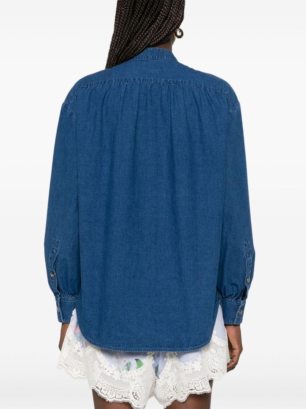 Denim shirt with ruffles<BR/><BR/><BR/> 6B3DB02X94C 558 VALENTINO GARAVANI 
