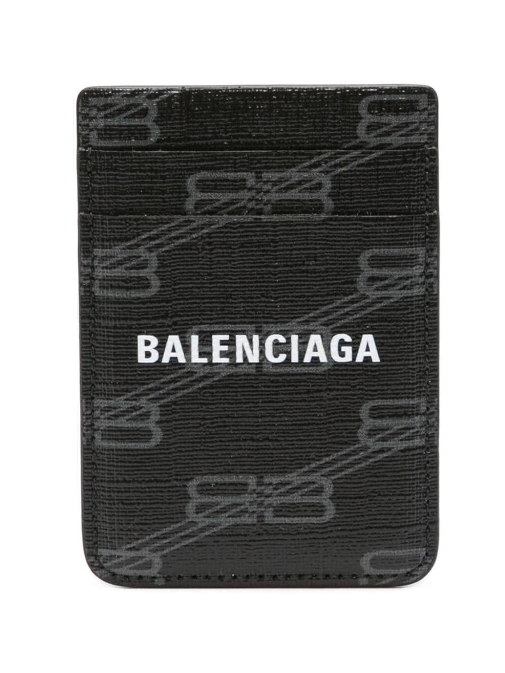 BB monogram canvas card holder<BR/><BR/> 785250 210D81061 BALENCIAGA 