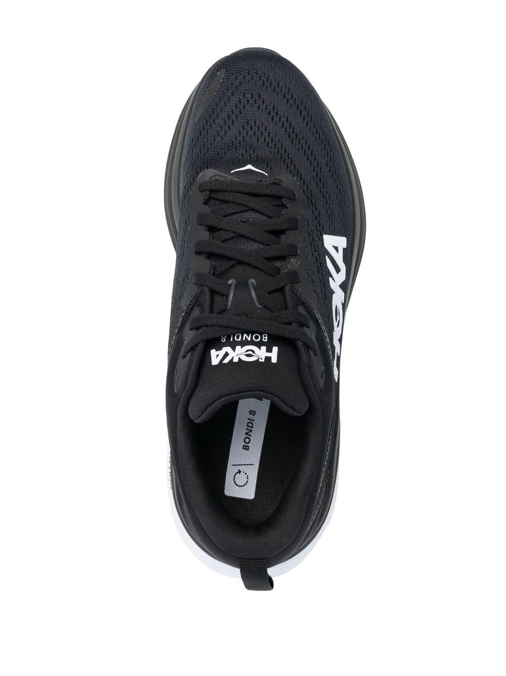 Bondi 8 logo-print lace-up sneakers<BR/><BR/><BR/> 1123202 M BONDI 8BWHT HOKA ONE ONE 