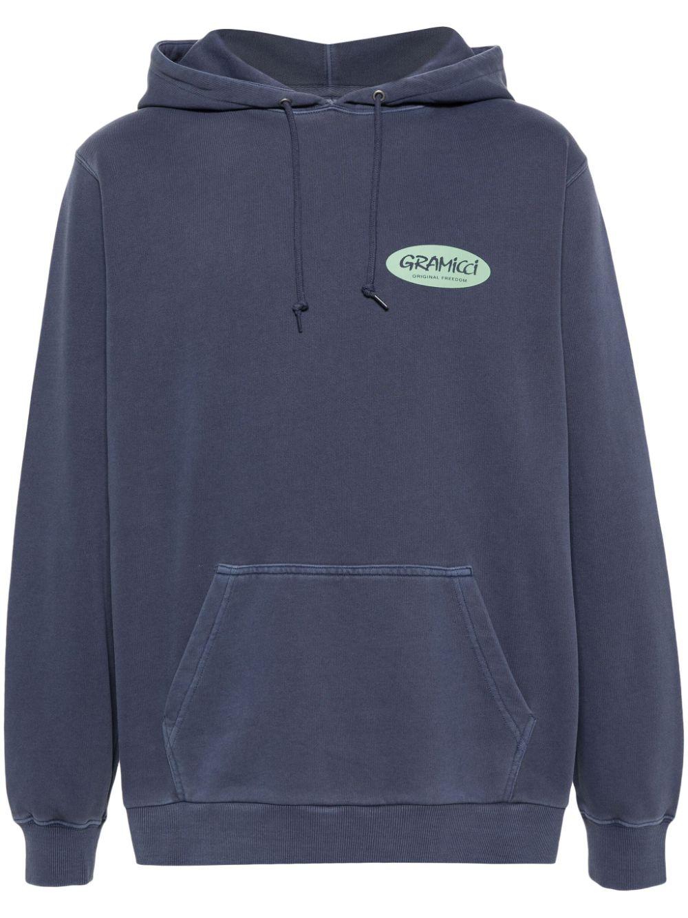 Logo hoodie G3FU J079NAVY PIGMENT GRAMICCI 