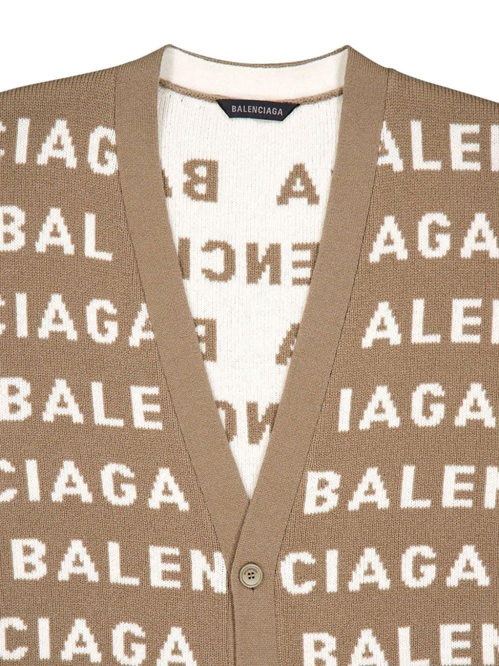Logo intarsia knit cardigan <BR/><BR/> 766471 T16739677 BALENCIAGA 