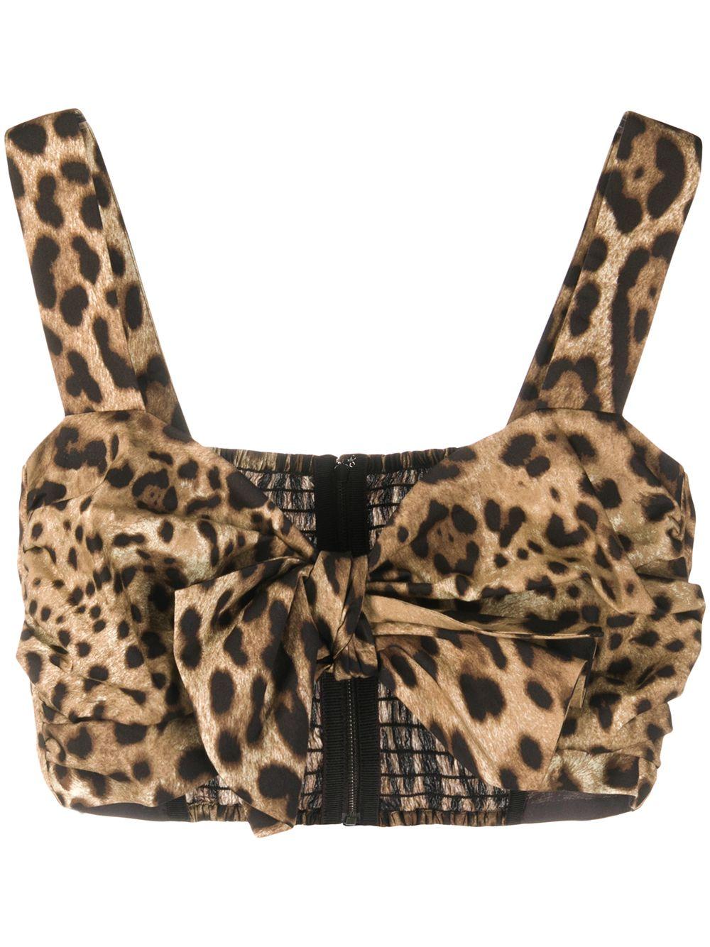Poplin top with leopard print F74H5T HS5E3HY13M DOLCE & GABBANA 