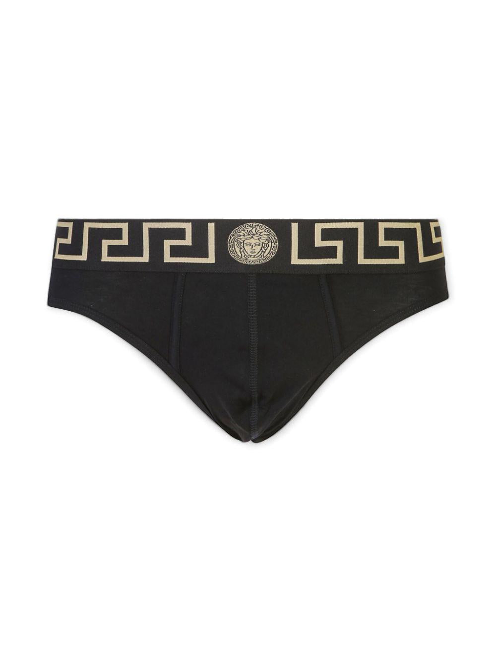 Greca Medusa Head briefs (set of three)<BR/><BR/><BR/> AU10327 1A10011A3278 VERSACE 