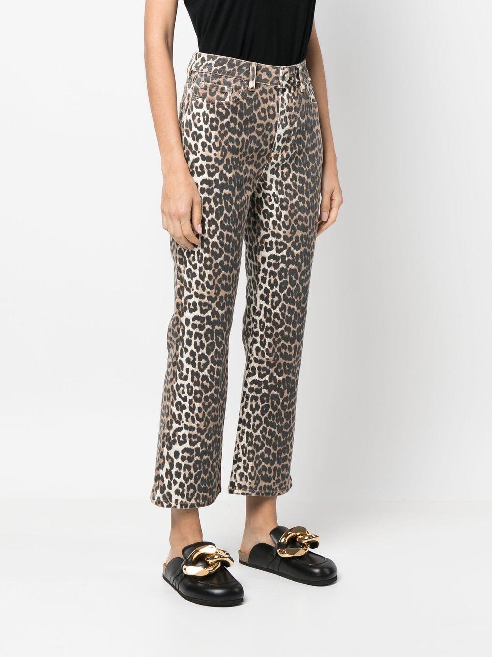 Leopard Betzy Cropped Jeans J1059 943 GANNI 