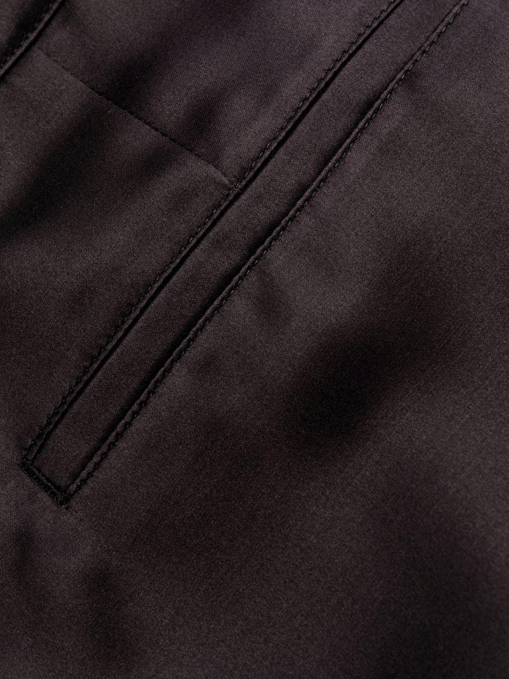 Black silk-wool blend/silk pleat-detail tailored trousers 682385Y2E71 1000 SAINT LAURENT 