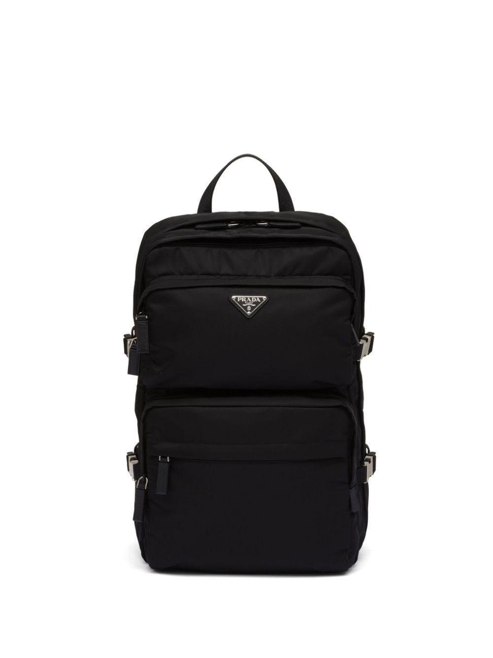 Re-Nylon Saffiano leather backpack<BR/><BR/><BR/> 2VZ101 2DMGF0002 PRADA 