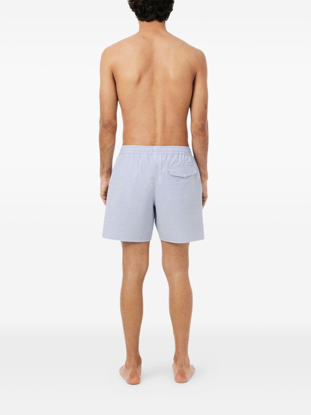 Mid-length striped swim shorts MH9089 7PM LACOSTE 
