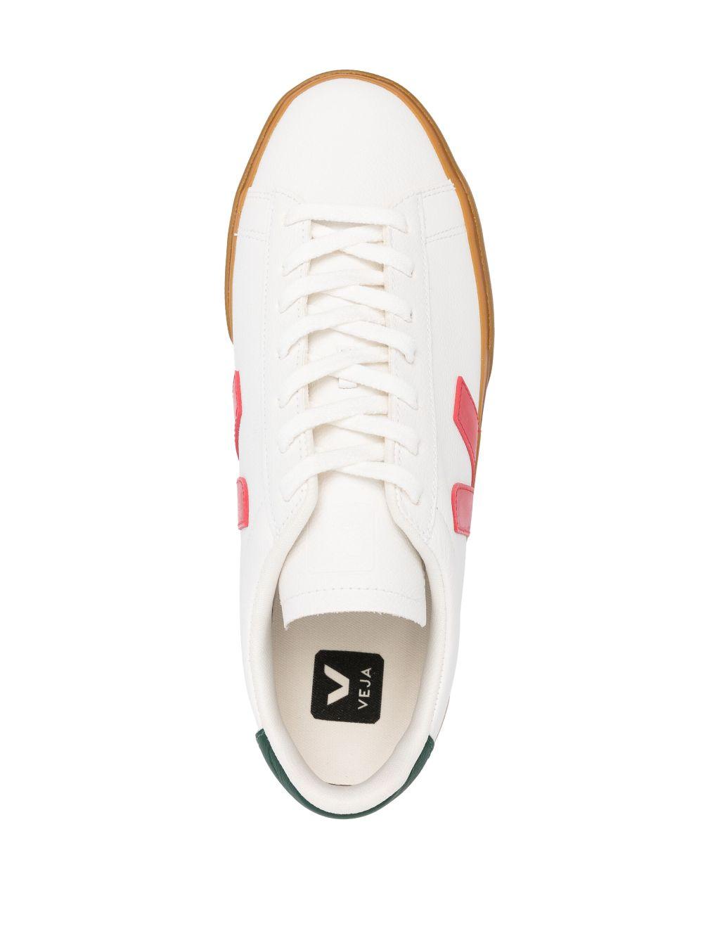 Campo ChromeFree® leather sneakers<BR/><BR/><BR/> CP0503497 EXTRA WHITE/PEKIN/POKER VEJA 