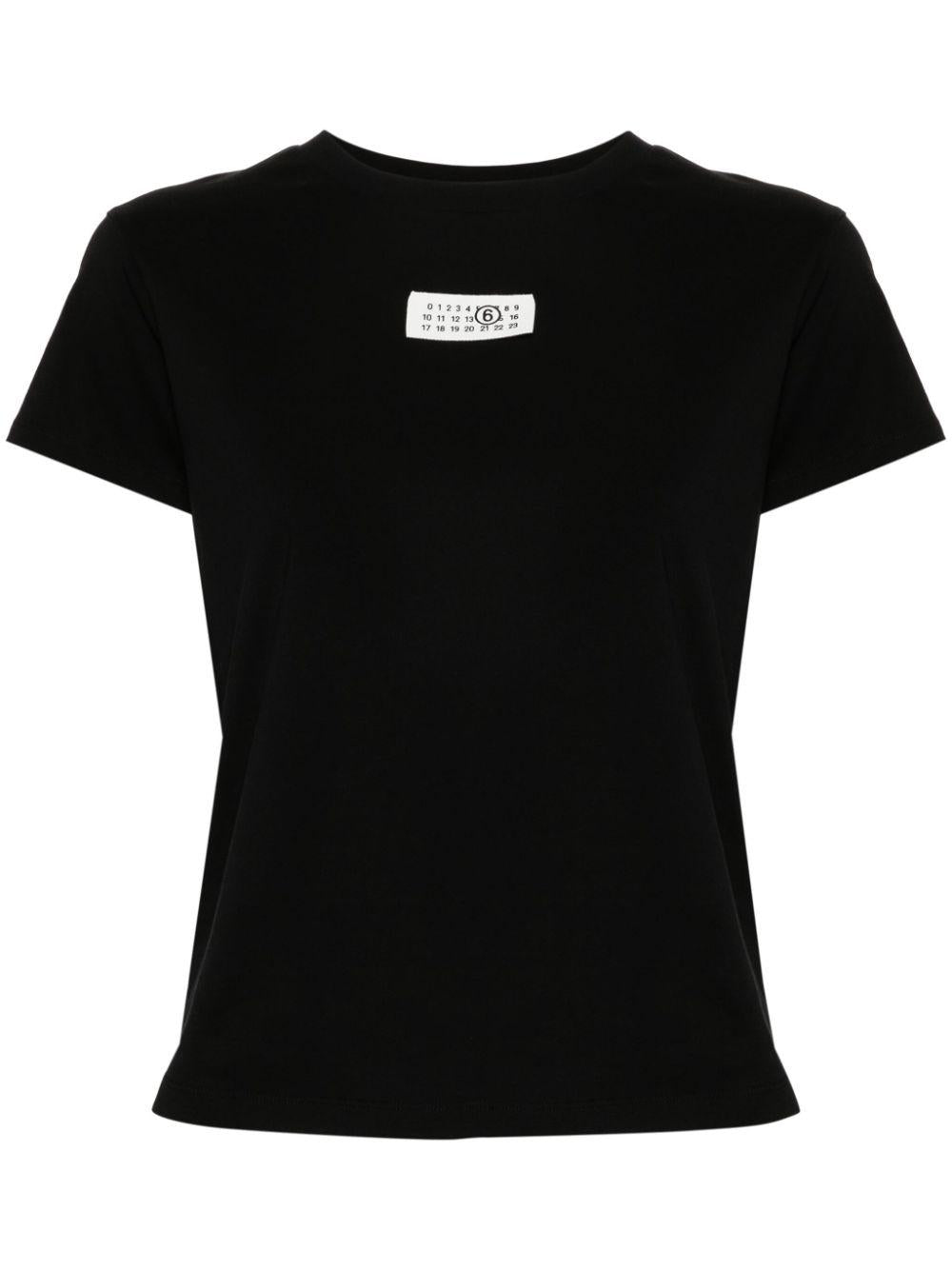 Numbers-patch cotton T-shirt<BR/><BR/><BR/> S52GC0327 S24312900 MM6 Maison Margiela 
