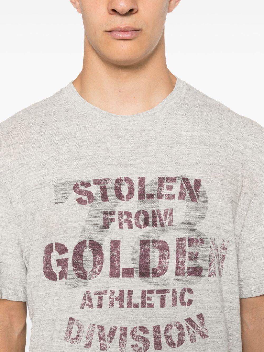 Logo-print cotton T-shirt<BR/><BR/><BR/> GMP01220 P00164360276 GOLDEN GOOSE 