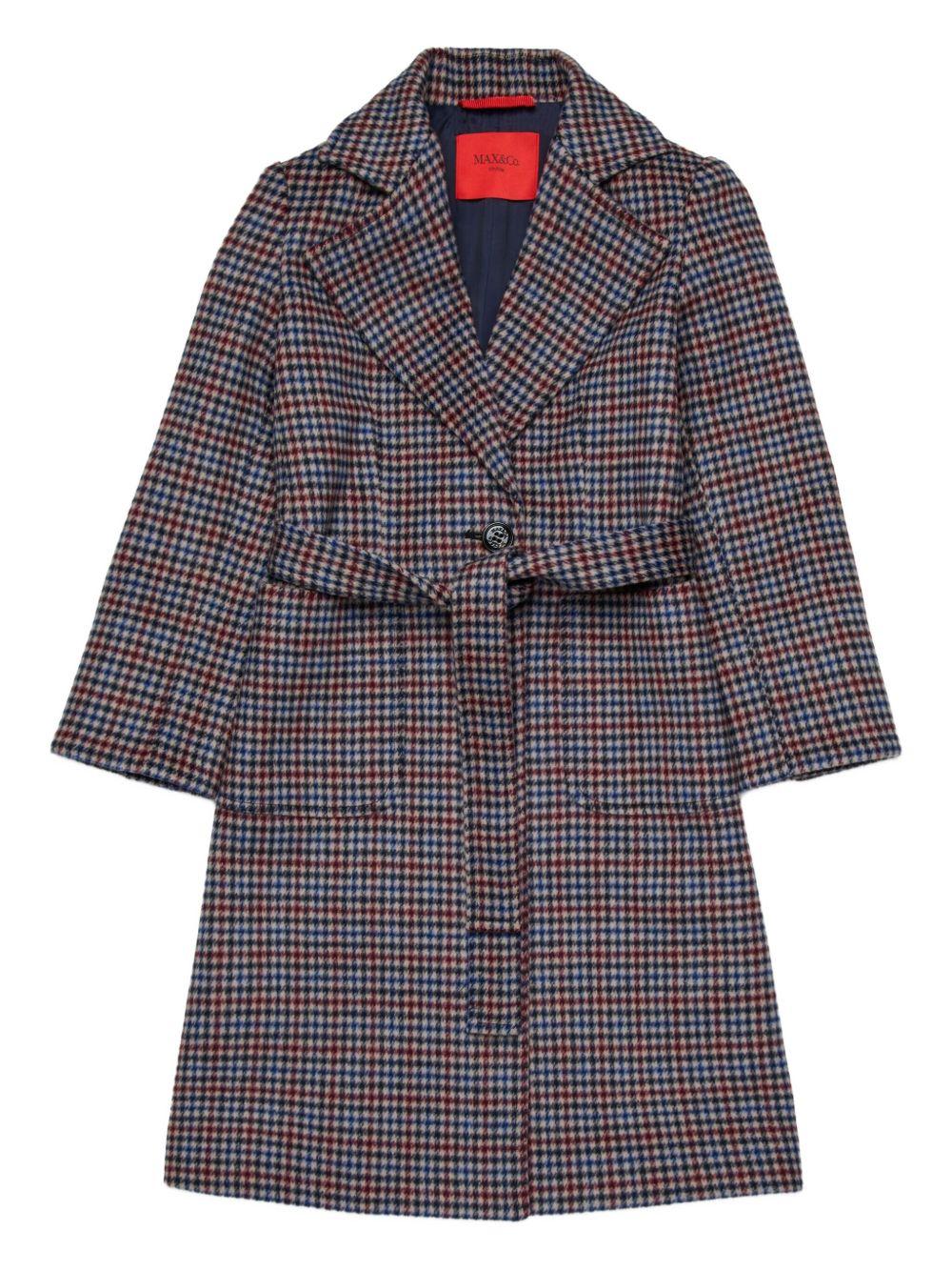 Runaway coat in houndstooth wool MX0001 MX00GMXC15 MAX & CO KID 