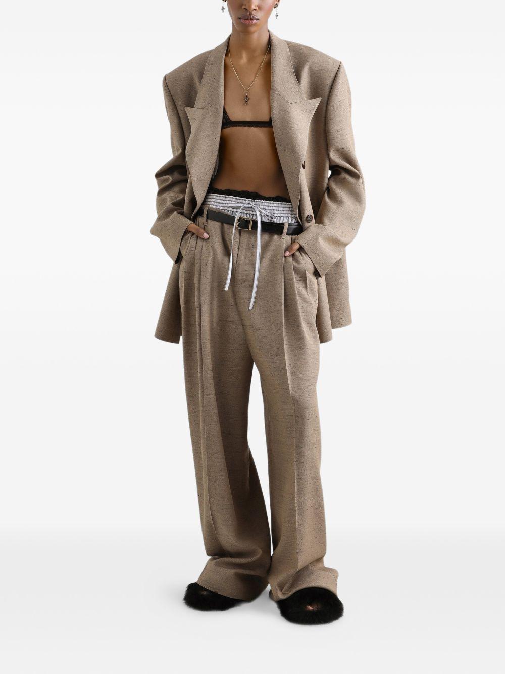 Tweed-effect linen and viscose trousers FTDMIT HUMWCS8230 DOLCE & GABBANA 