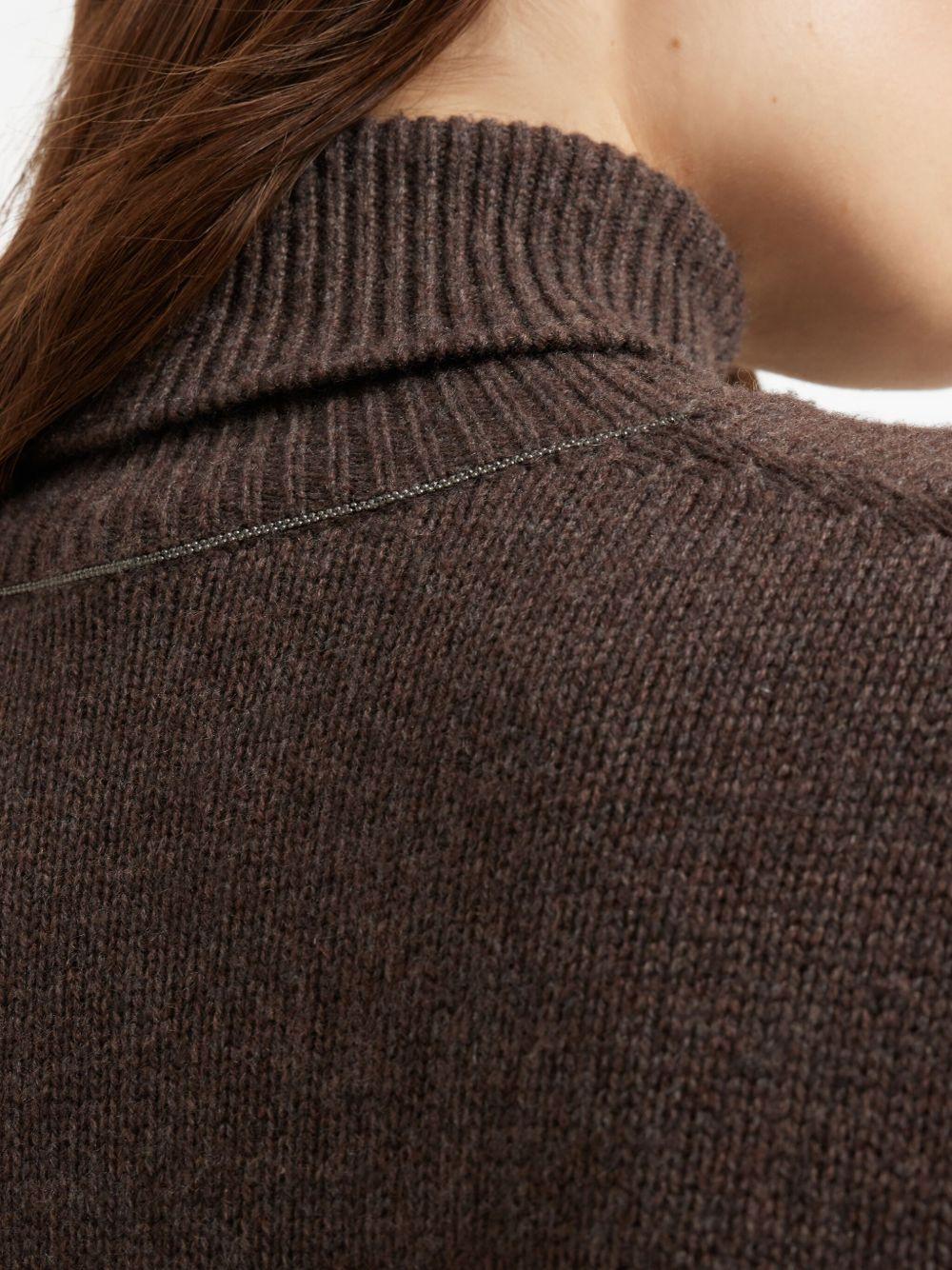 Cashmere turtleneck sweater with monili M12501703 C2559 BRUNELLO CUCINELLI 