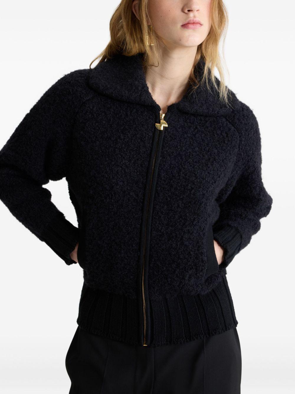 Bouclé bomber jacket in wool and alpaca blend KN2898077 999B PATOU 
