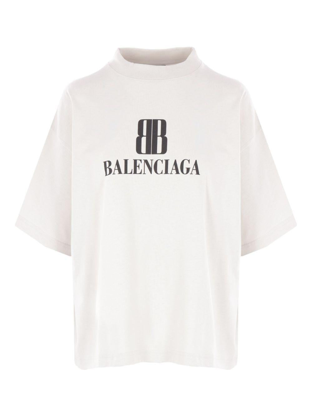 Nano Bb Cropped T-shirt 818431 TSVU49012 BALENCIAGA 